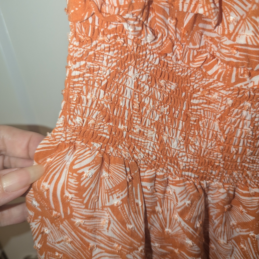 Forever 21 Orange & White Patterned Mini Dress - Picture 5 of 5